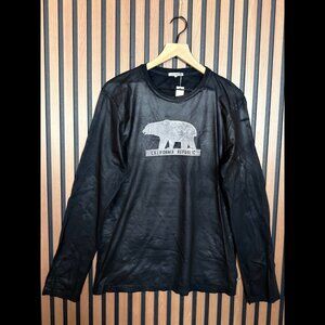 New James Perse Shirt 2 Men’s Black Yosemite California Republic Waxed Tee Long